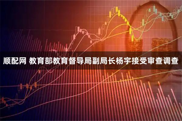 顺配网 教育部教育督导局副局长杨宇接受审查调查